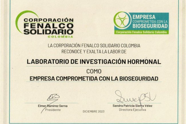 EMPRESA COMPROMETIDA CON LA BIOSEGURIDAD