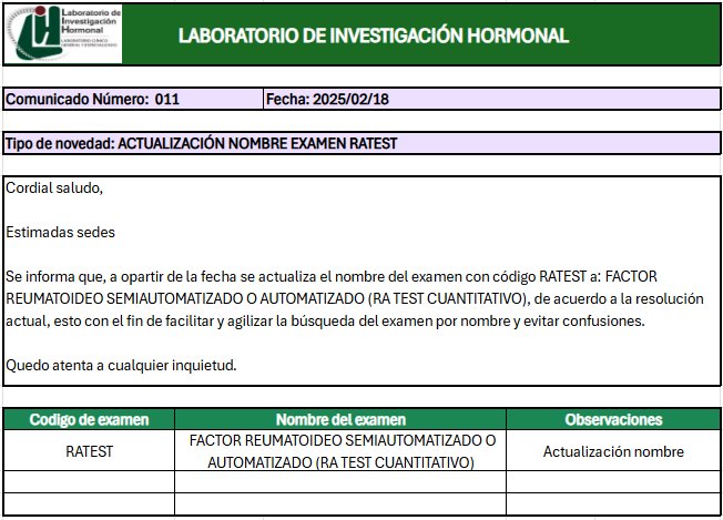 COMUNICADO 011
