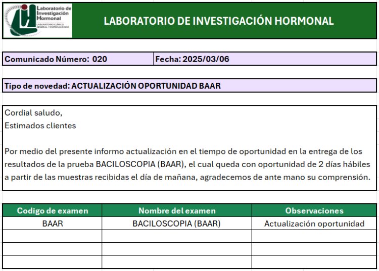 COMUNICADO 020